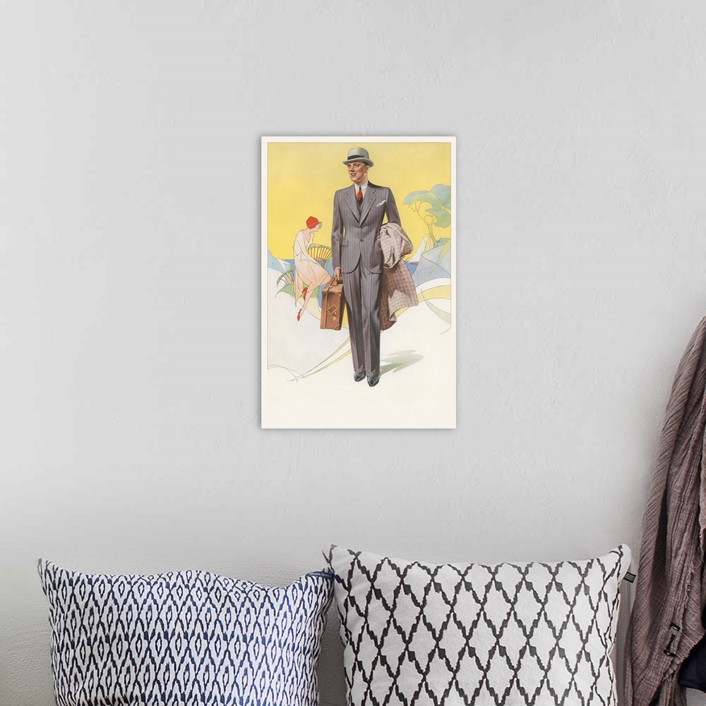 A bohemian room featuring The Well-Dressed Traveling Man