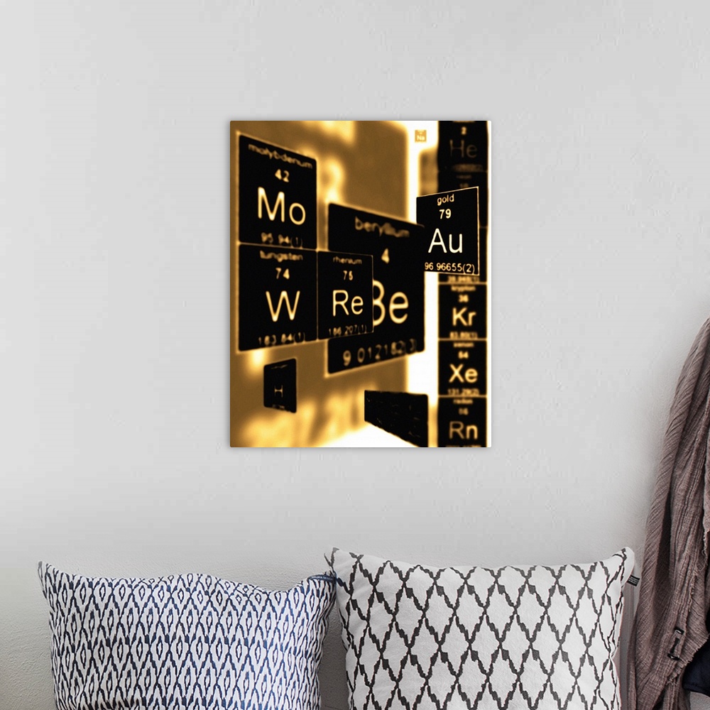 A bohemian room featuring Three Dimensional Periodic Table of Elements