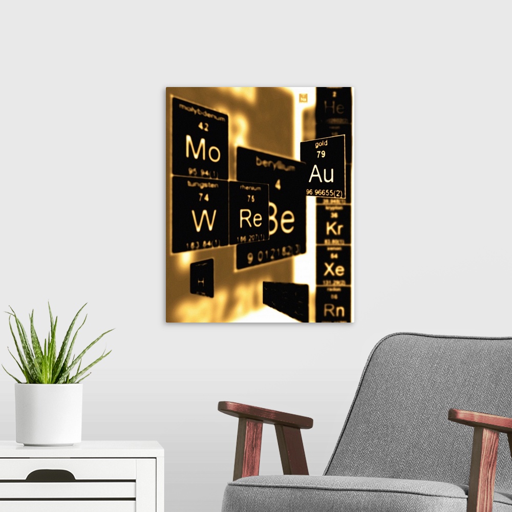 A modern room featuring Three Dimensional Periodic Table of Elements