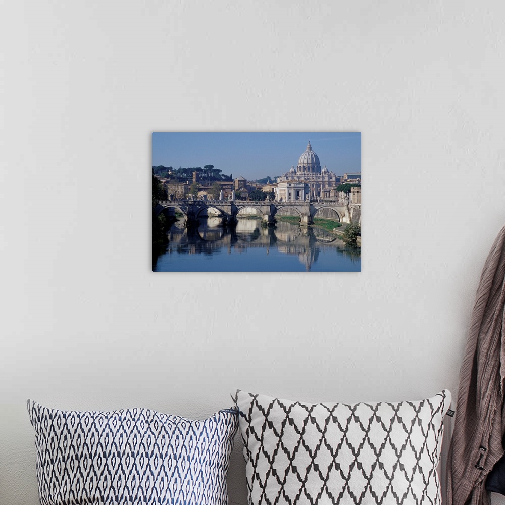 A bohemian room featuring Tiber River And St. Peter's Basilica