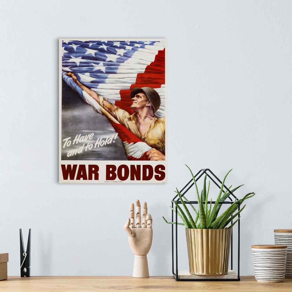A bohemian room featuring To Have And To Hold, War Bonds Poster