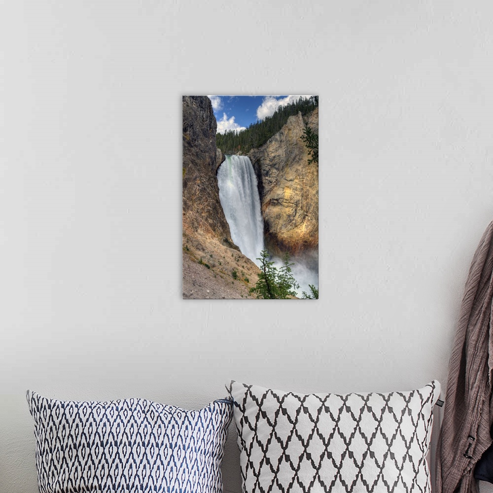 A bohemian room featuring Tom's Trail from rim into canyon. Metal staircase hugs canyon wall and leads to amazing view of L...