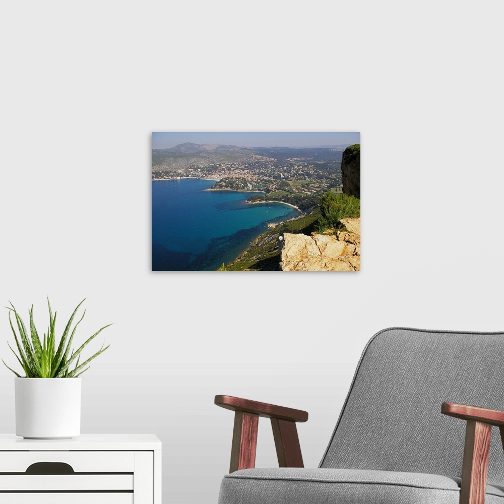 A modern room featuring Top View from bay CassisFrance - French Riviera.