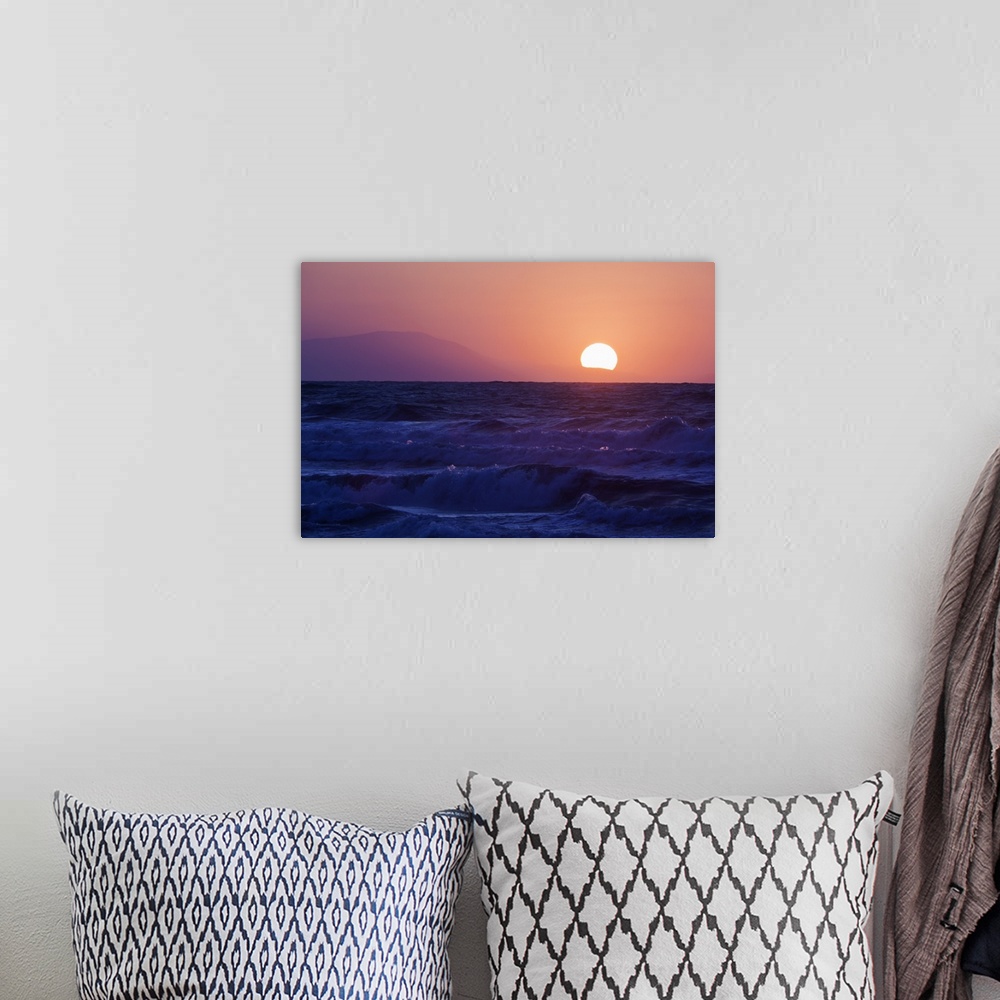 A bohemian room featuring Sunrise Over The Malaga Bay