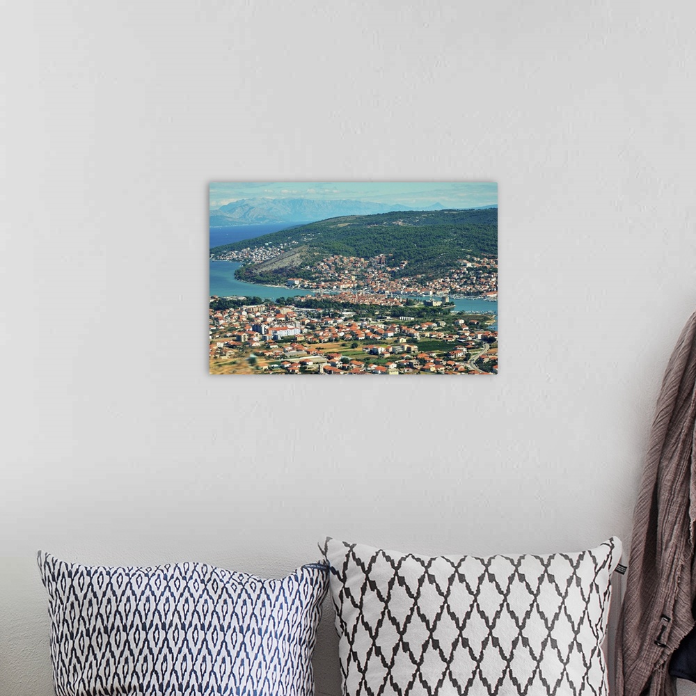 A bohemian room featuring View of Old Town and new districts of Trogir, Croatia
