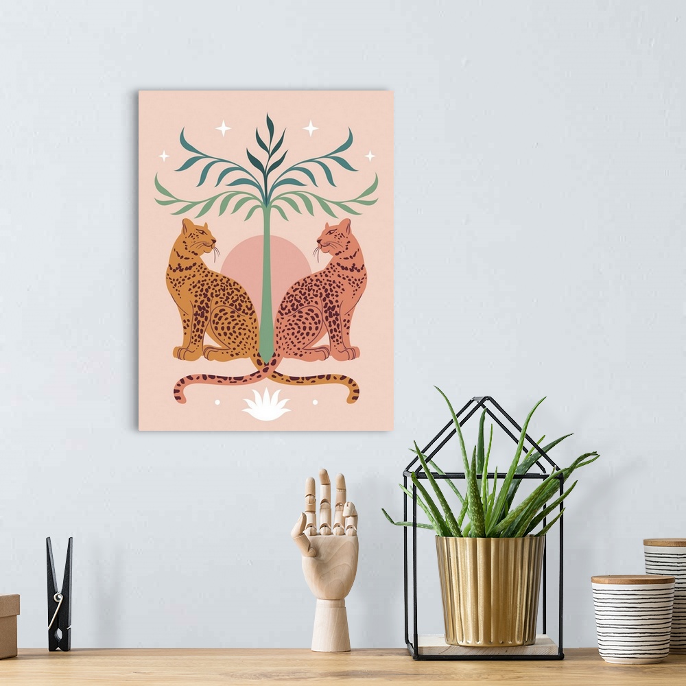 A bohemian room featuring Tropical Leopards