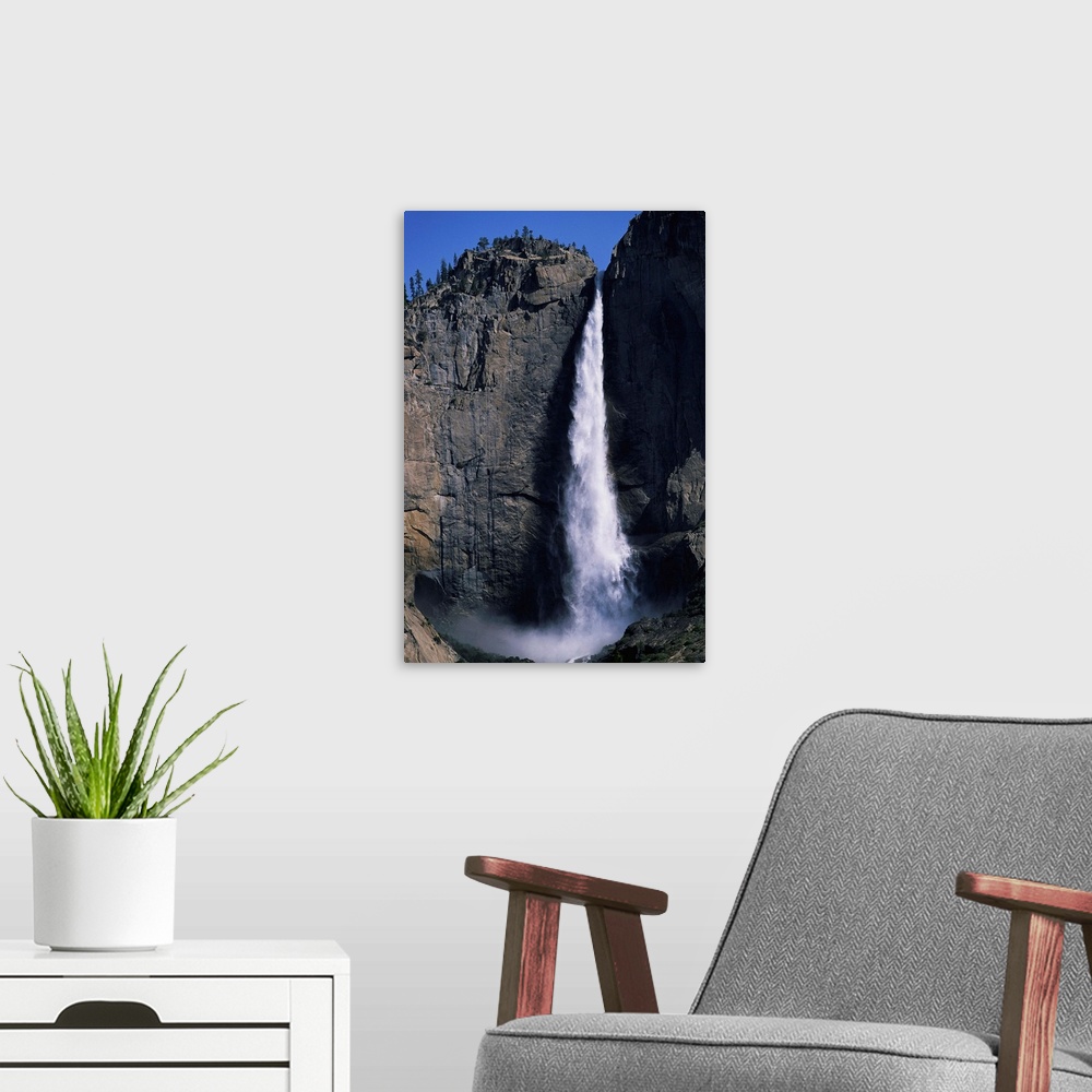 A modern room featuring Upper Yosemite Falls During Spring Thaw