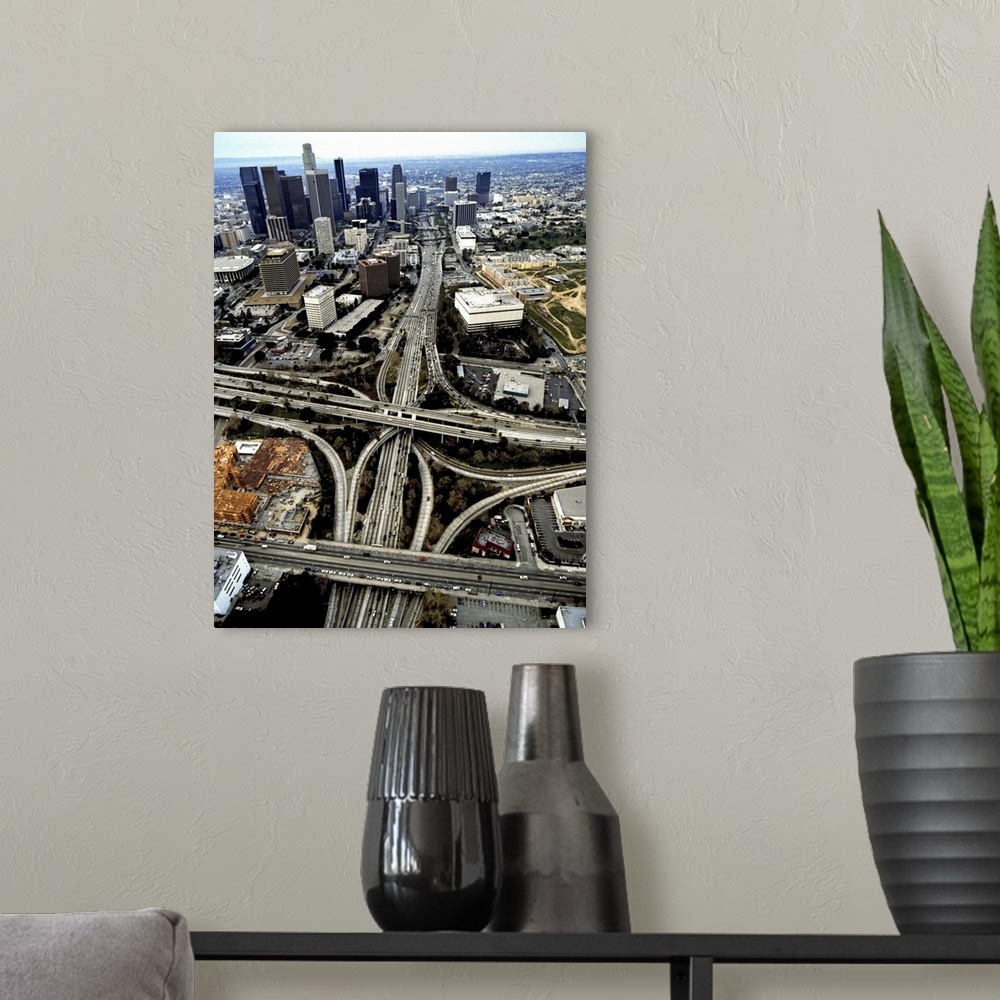 A modern room featuring 110 and 101 Freeway Interchange