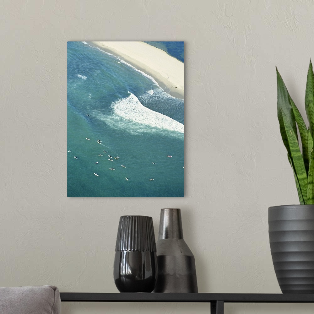 A modern room featuring USA, California, Malibu, aerial view of  Surfriders Beach