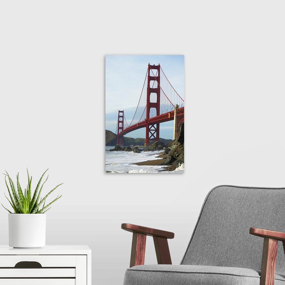 A modern room featuring USA, California, San Francisco, Golden Gate Bridge and Baker Beach