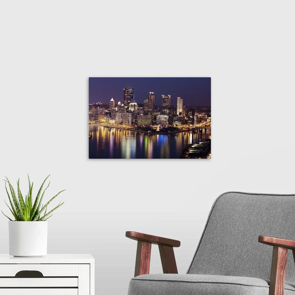 A modern room featuring USA, Pennsylvania, Pittsburgh, Cityscape