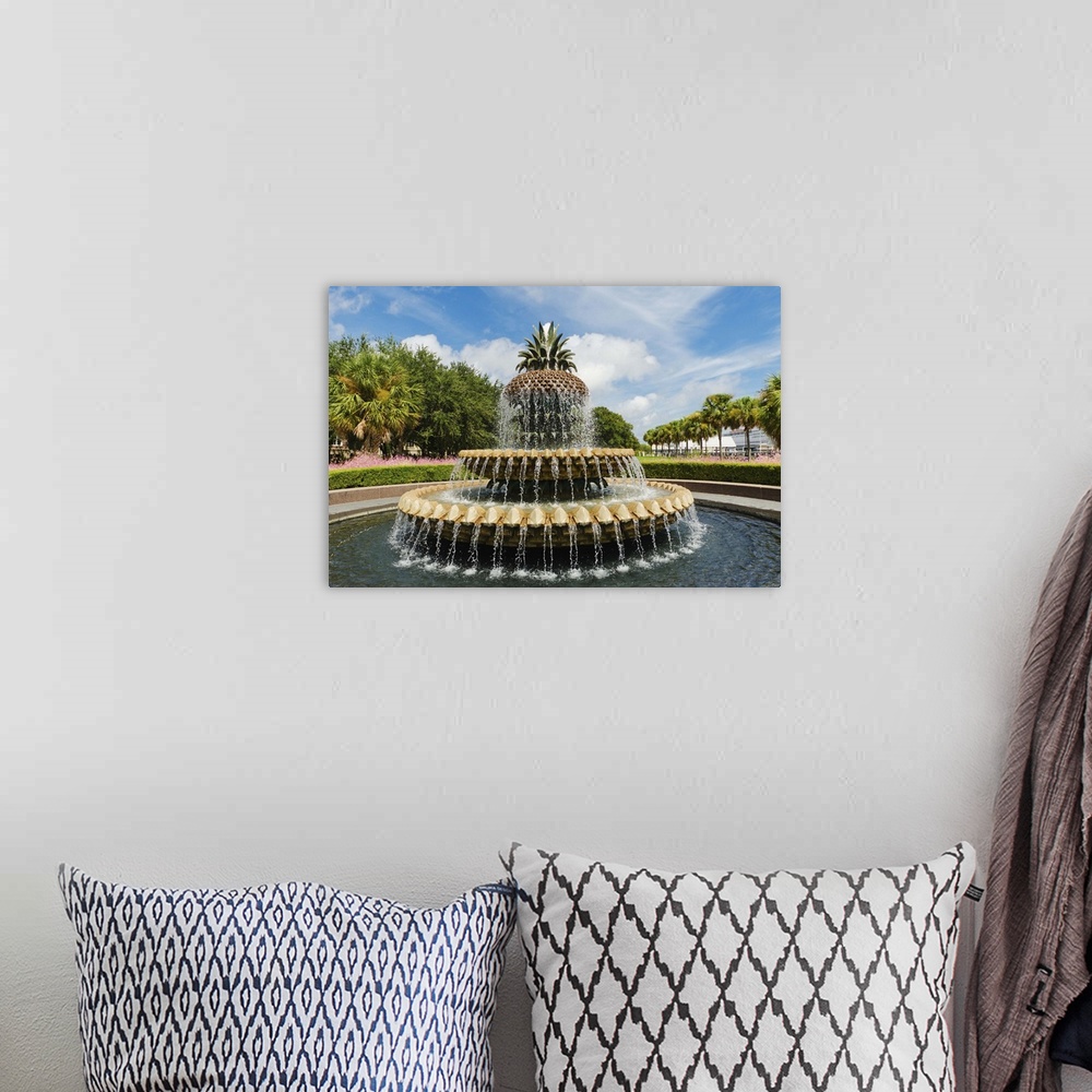 A bohemian room featuring USA, South Carolina, Charleston, Waterfront Park, Pineapple Fountain