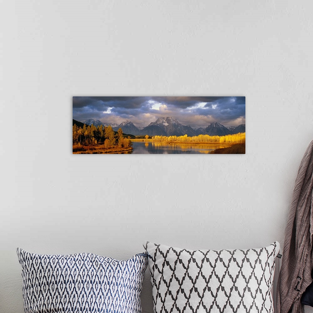 A bohemian room featuring USA, Wyoming, Grand Teton National Park scenic