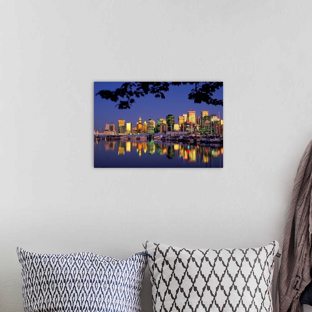 A bohemian room featuring Vancouver And Lost Lagoon At Night