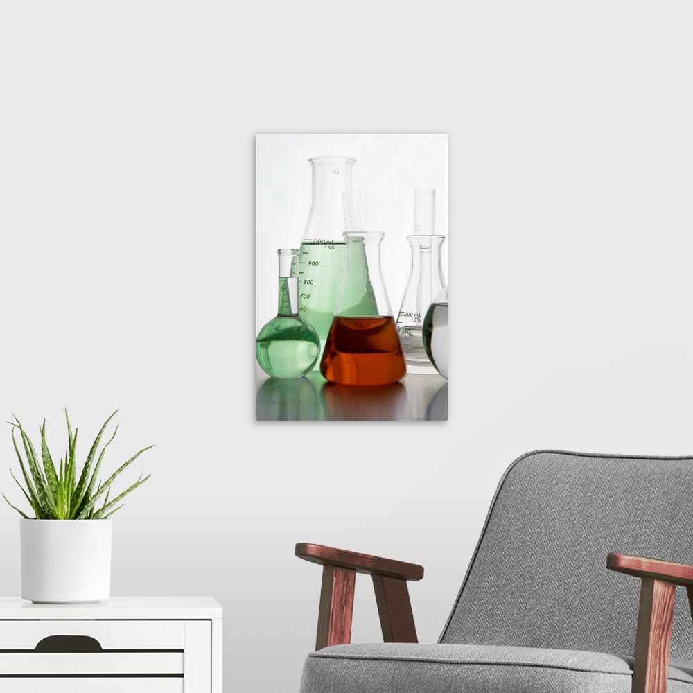 A modern room featuring Variety Of Flasks