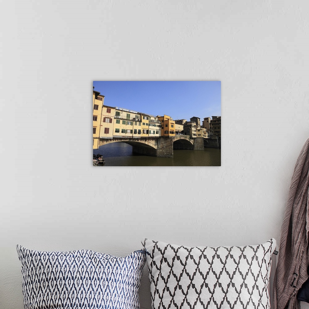 A bohemian room featuring Vecchio Bridge, Florence, Tuscany, Italy