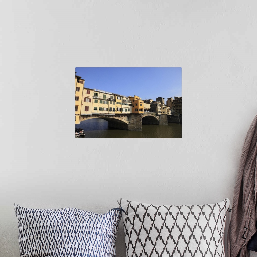 A bohemian room featuring Vecchio Bridge, Florence, Tuscany, Italy