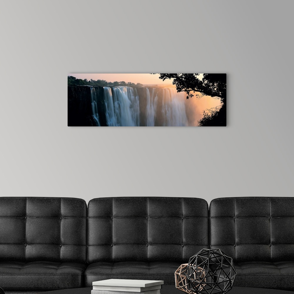 A modern room featuring Victoria Falls, Zimbabwe, Africa