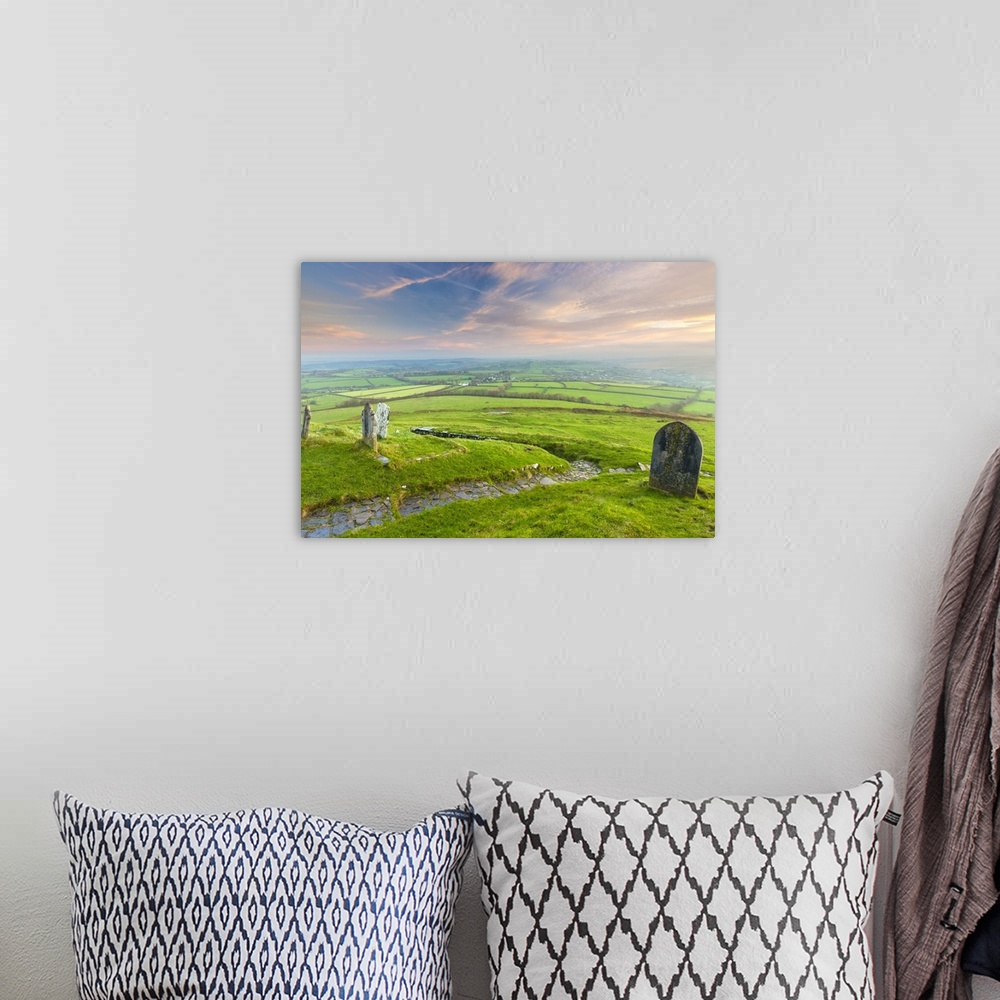 A bohemian room featuring View from Brent Tor on edge of Dartmoor National Park,Devon, England.