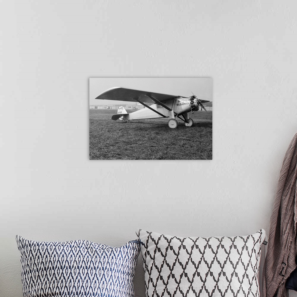 A bohemian room featuring View of Charles Lindbergh's Airplane, The Spirit of St. Louis