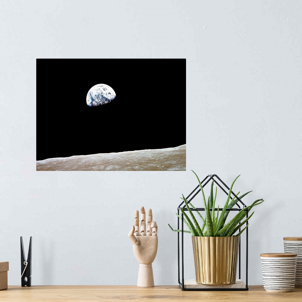 A bohemian room featuring View of Earth from the moon