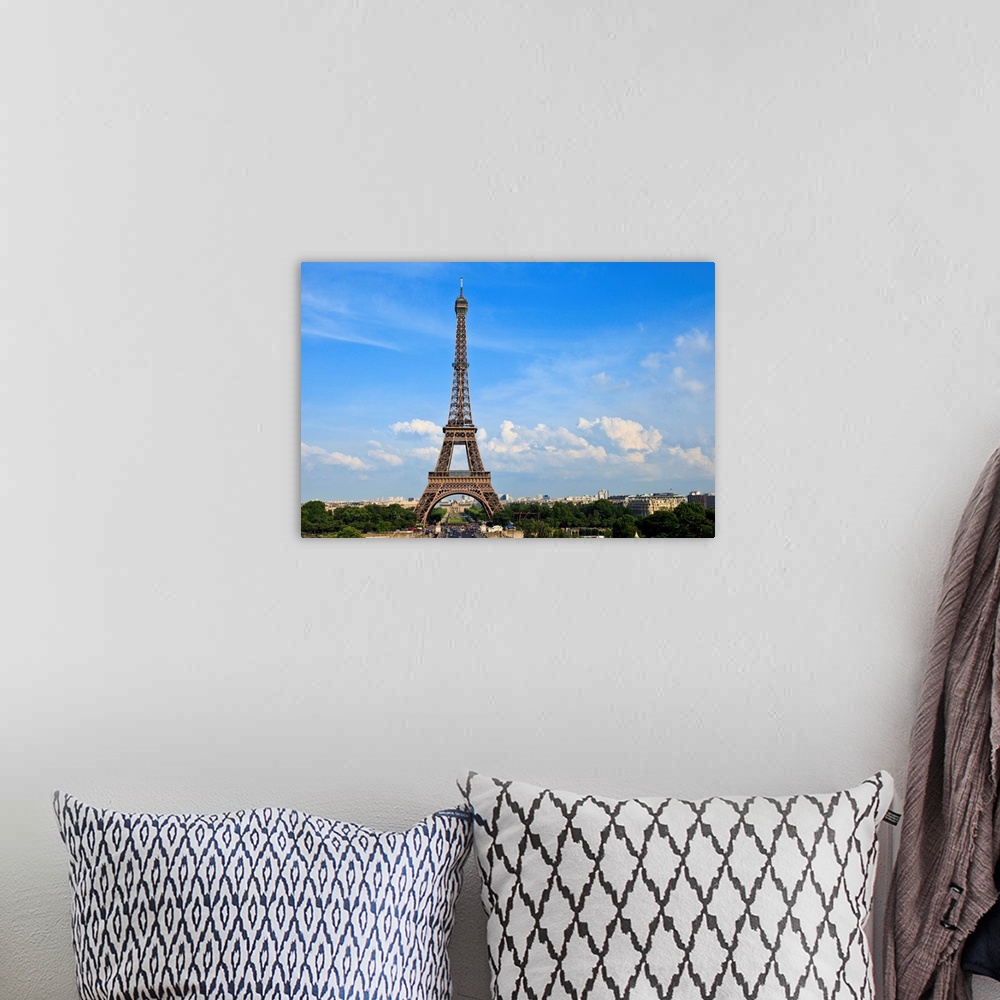 A bohemian room featuring View of Eiffel Tower in Paris, France.