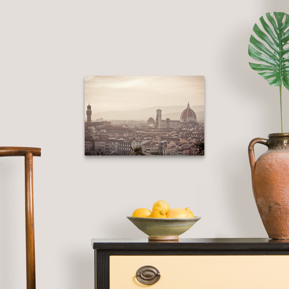 A traditional room featuring View over Florence at dusk.