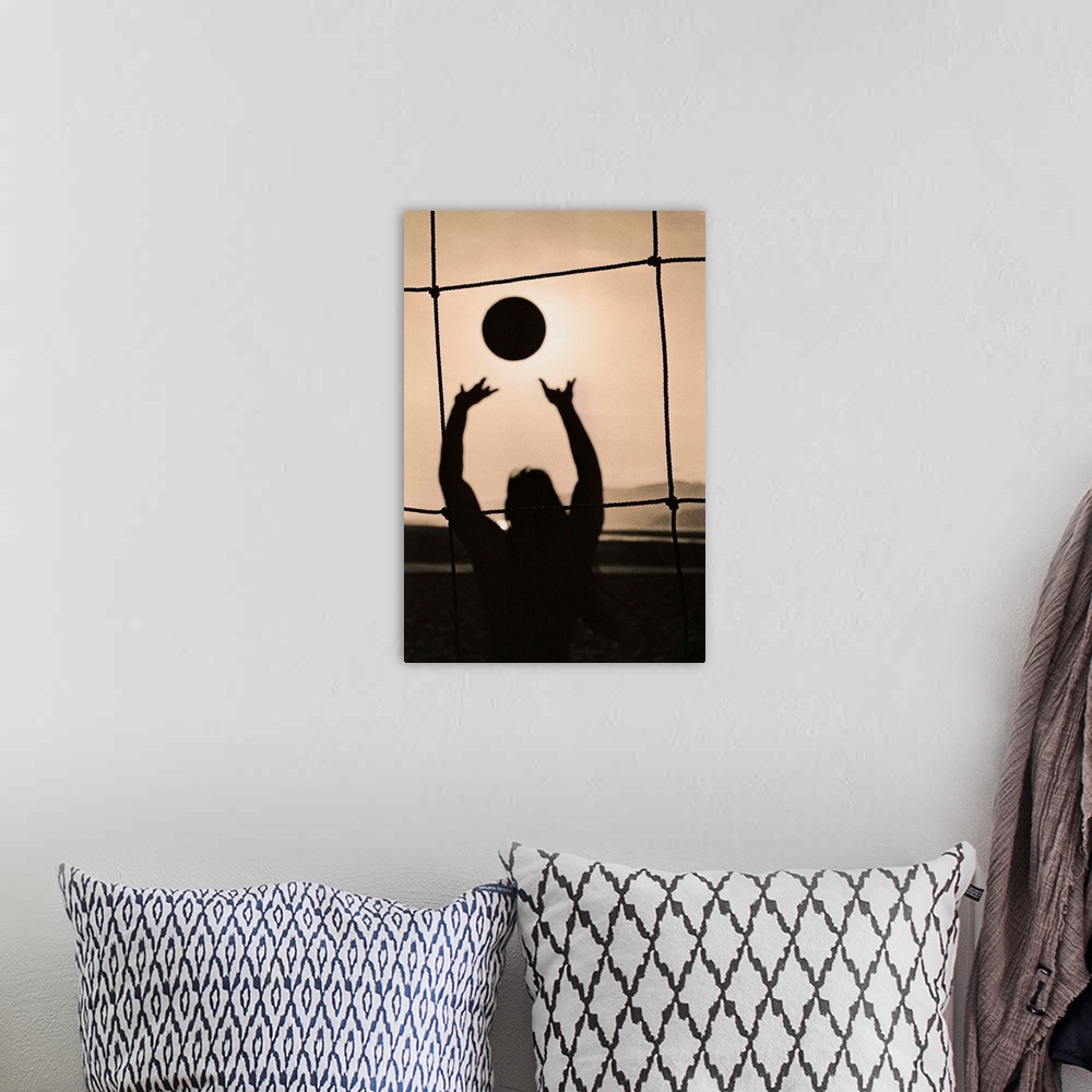 A bohemian room featuring Volleyball Silhouette