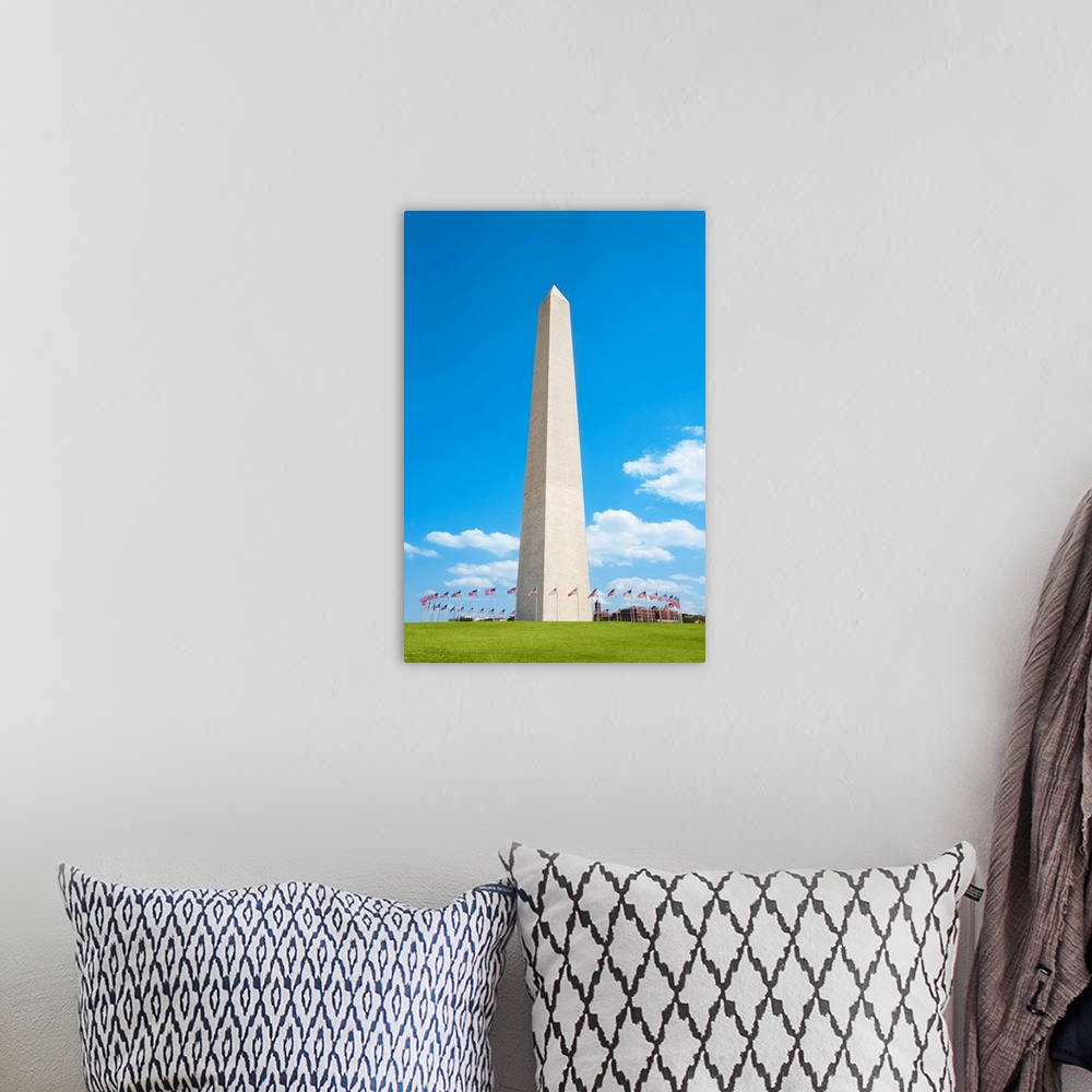 A bohemian room featuring Washington Monument