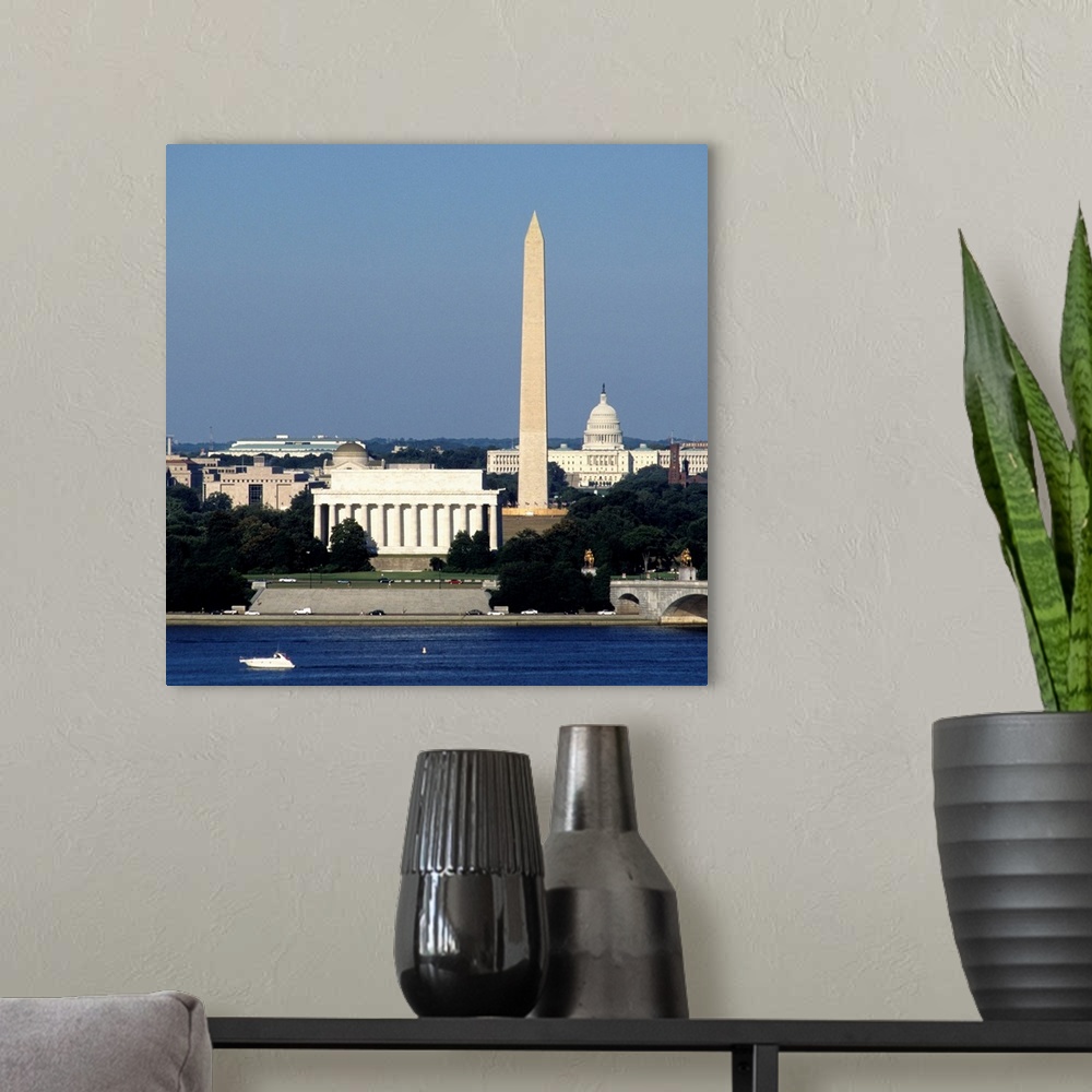 A modern room featuring Washington DC Skyline with US Capitol Building