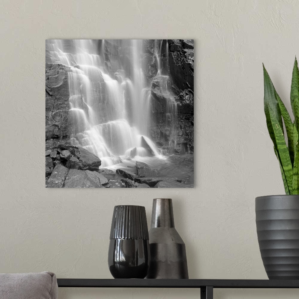 A modern room featuring Waterfalls at Chimney Rock State Park.