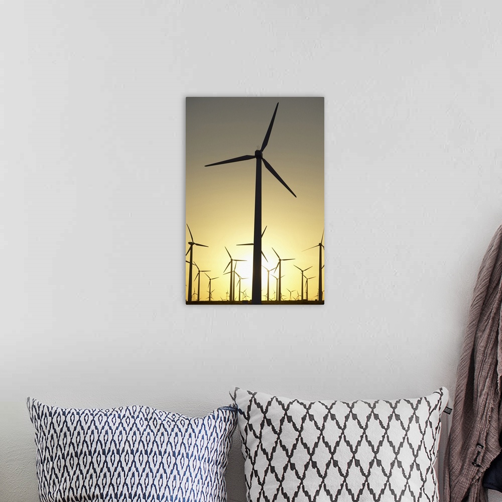 A bohemian room featuring Wind Farm at Sunset