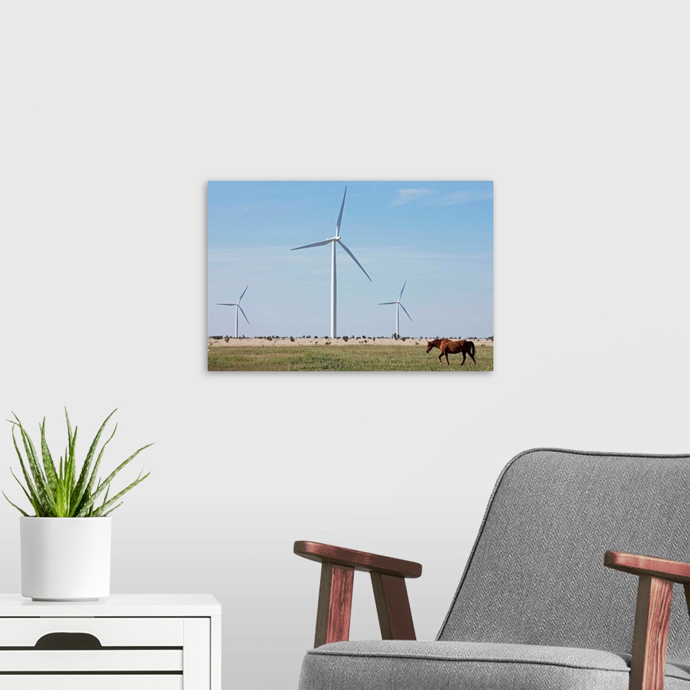A modern room featuring Wind Farm, Vega, Texas