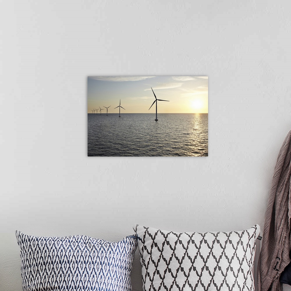A bohemian room featuring Wind Turbines in the Sea