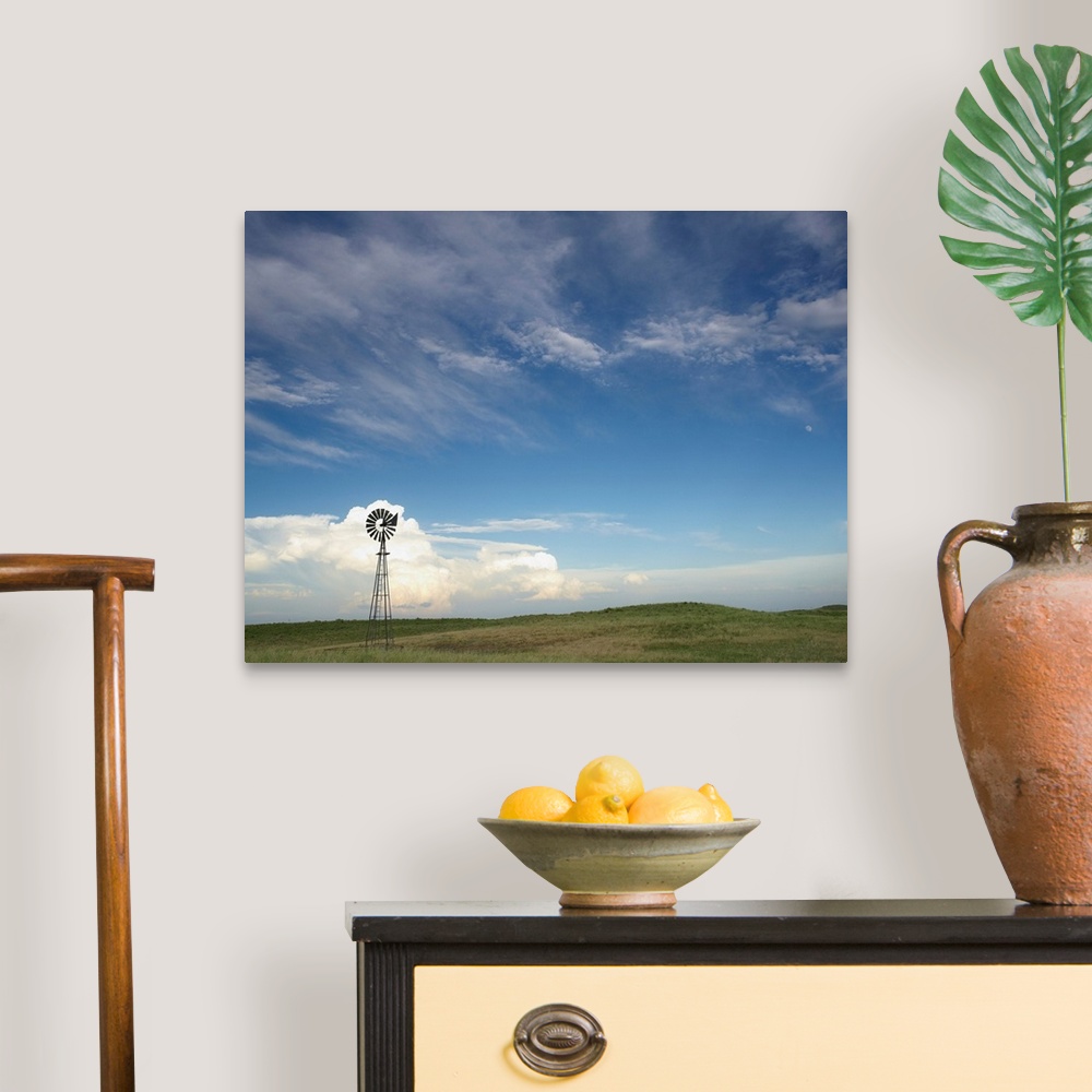 A traditional room featuring Windmill in field