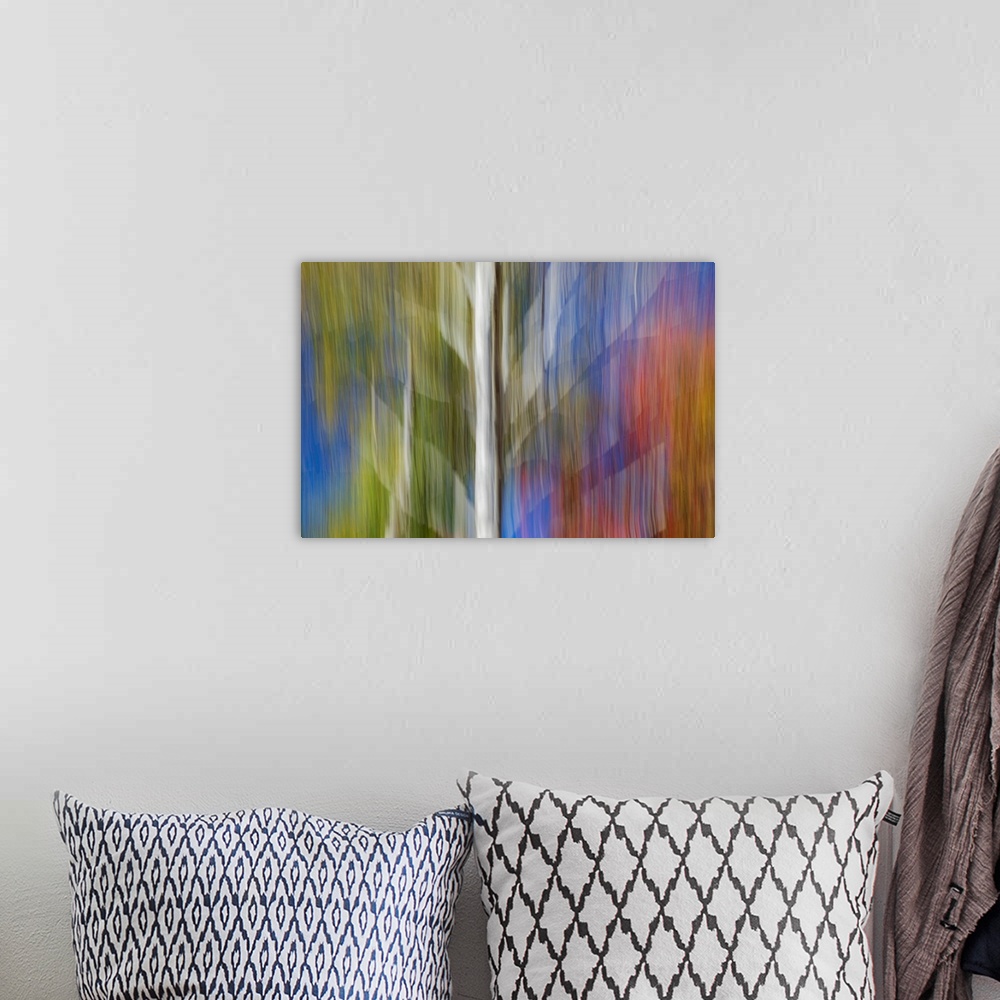 A bohemian room featuring Woodland abstract using intentional camera movement. The Upper Peninsula is the northern of the t...