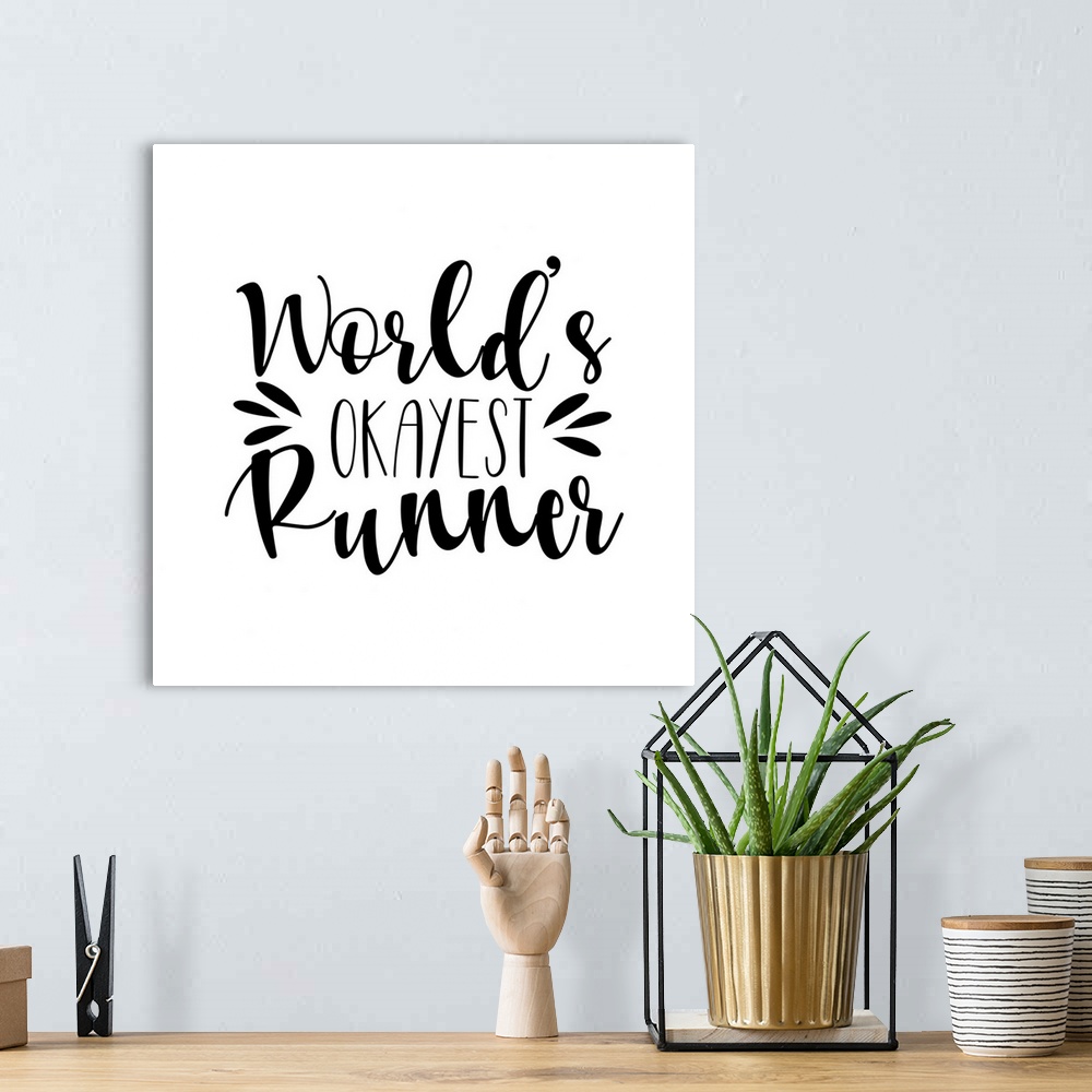 A bohemian room featuring World's Okayest Runner