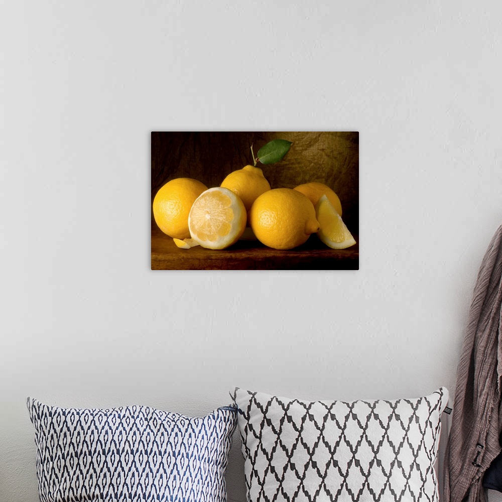 A bohemian room featuring Yellow Lemons on a Board