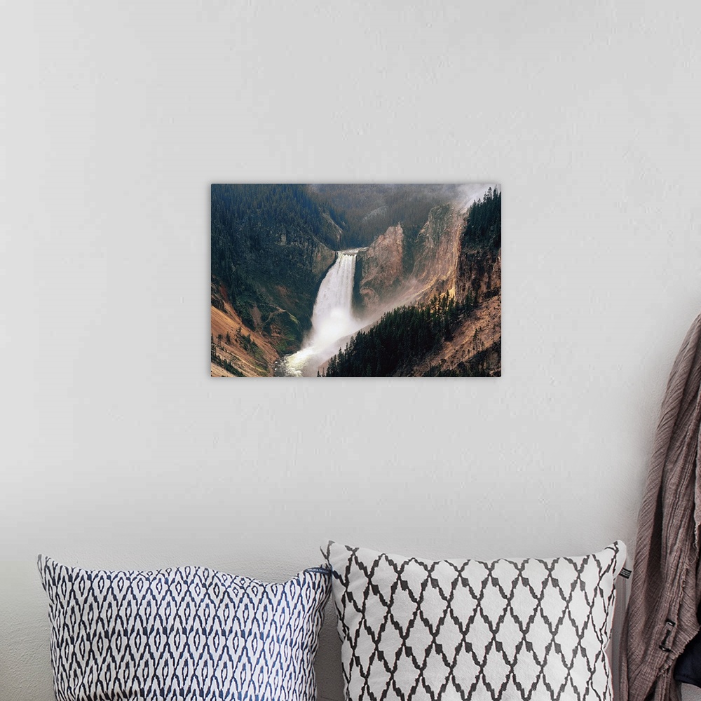 A bohemian room featuring Yellowstone River and Lower Falls , Yellowstone National Park , Wyoming