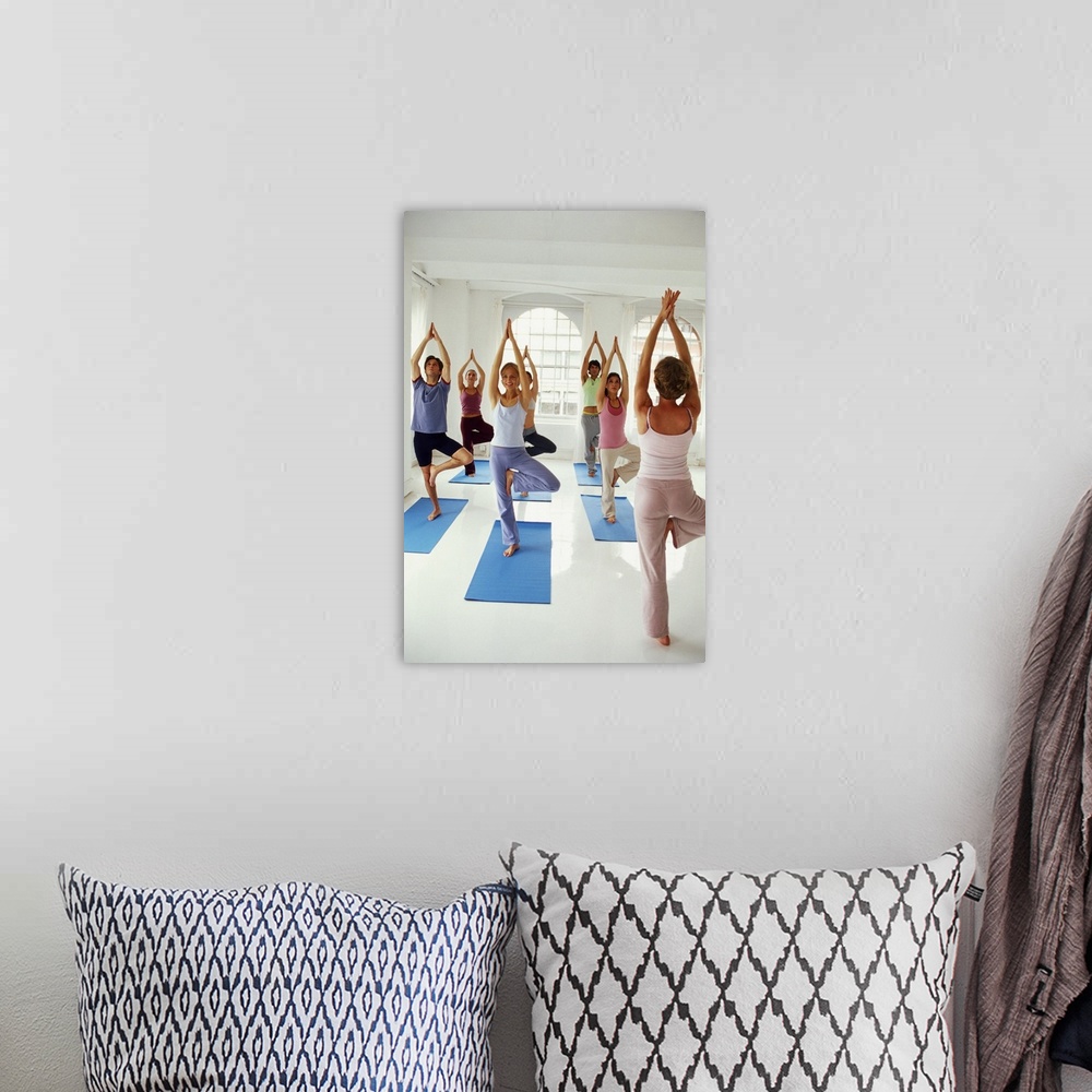 A bohemian room featuring Yoga class