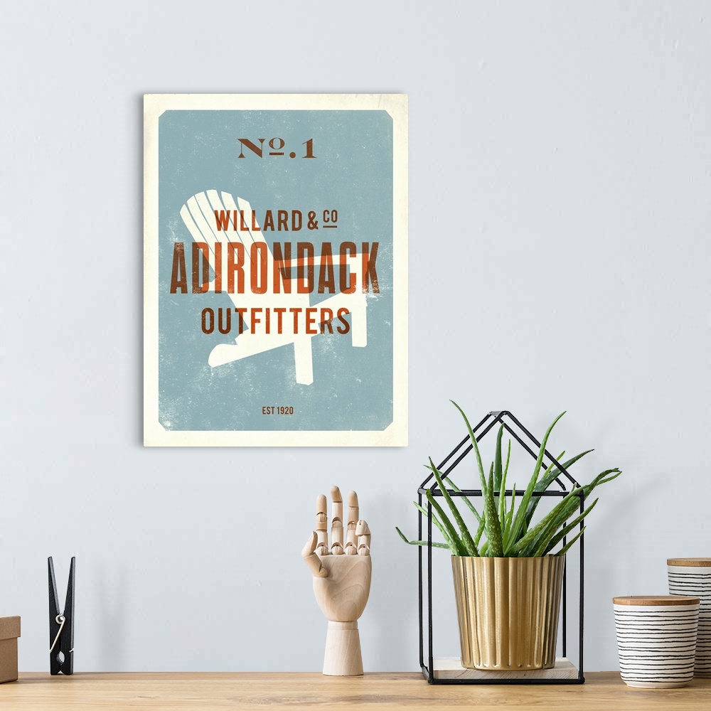 A bohemian room featuring Retro mid-century stylized poster art for clothing.