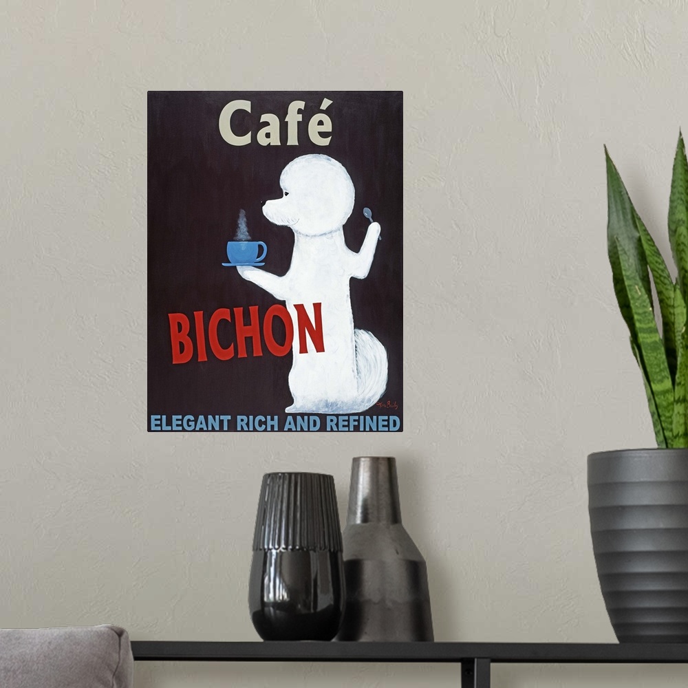 A modern room featuring Bichon