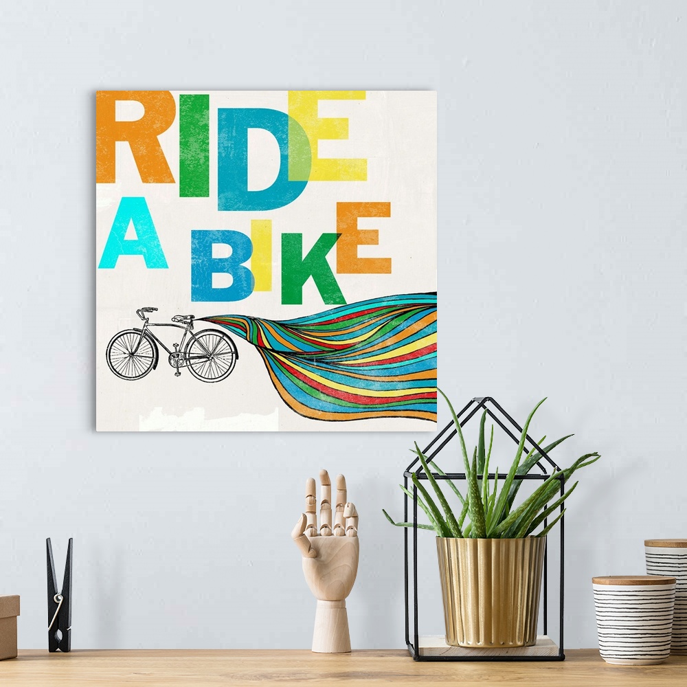 A bohemian room featuring Bike, Ride 1c