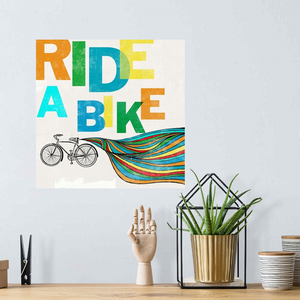 A bohemian room featuring Bike, Ride 1c