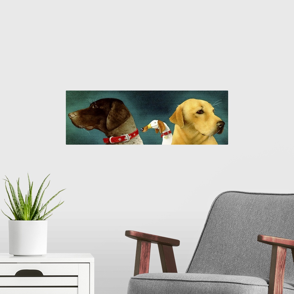 A modern room featuring Bird Dogs