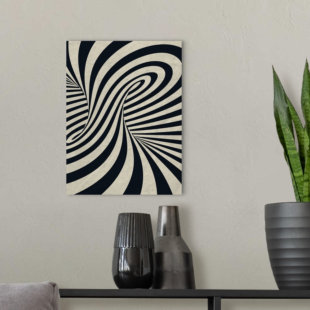 A modern room featuring Black Swirls A