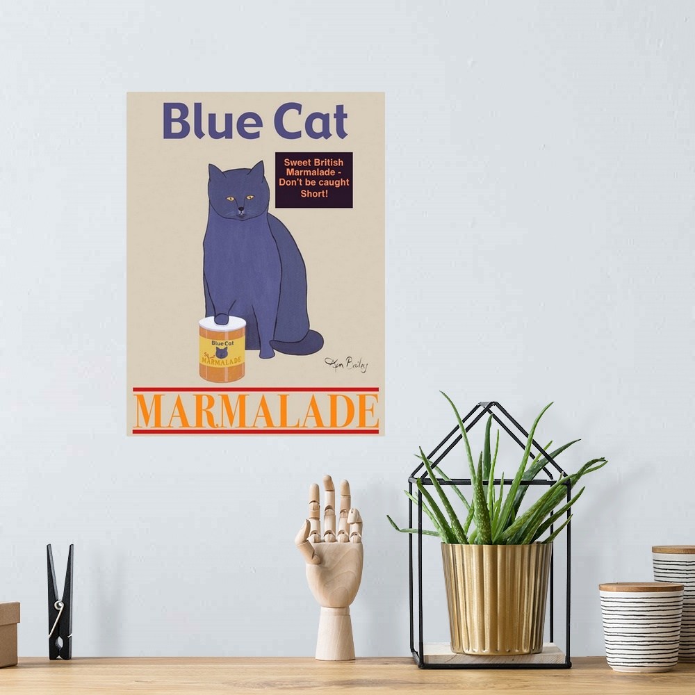 A bohemian room featuring Blue Cat