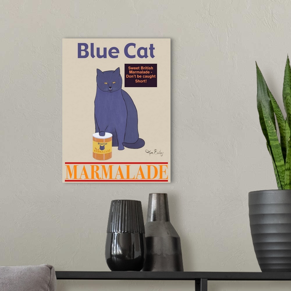 A modern room featuring Blue Cat