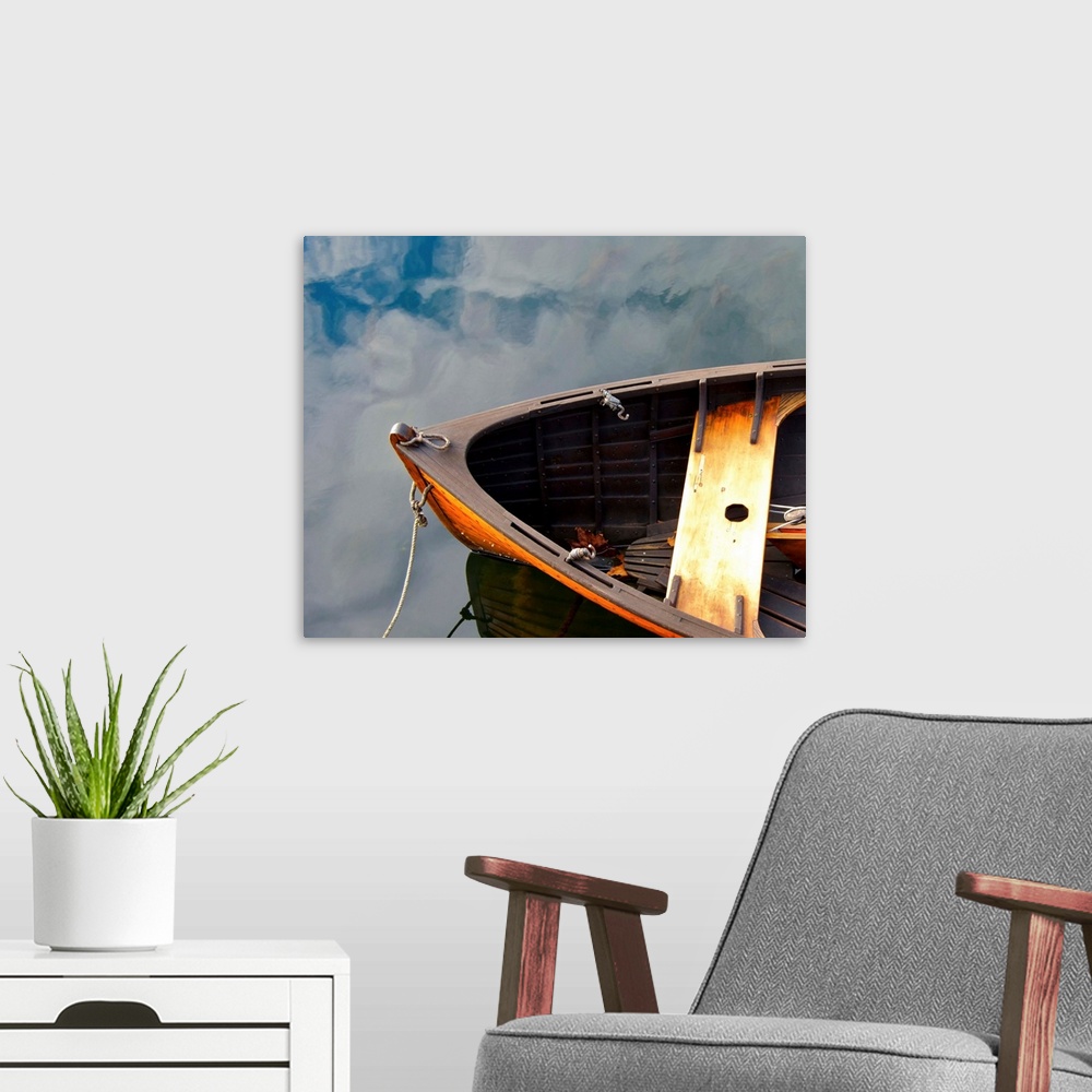 A modern room featuring Boat One