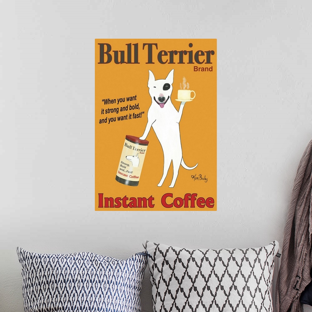 A bohemian room featuring Bull Terrier Brand